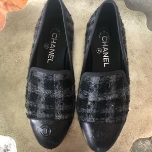 Chanel Tweed Loafers